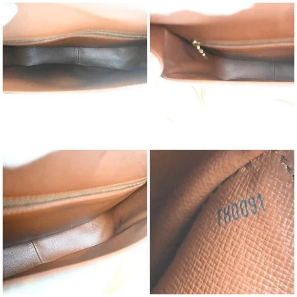 LOUIS VUITTON Saint Cloud GM Shoulder Bag Monogram Leather Brown M51242 88ZA017 - Picture 16 of 16